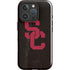 University of Southern California USC Black Distressed iPhone 16 Pro Impact Case